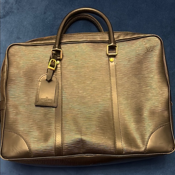 Louis Vuitton Black Leather Briefcase - Picture 1 of 9